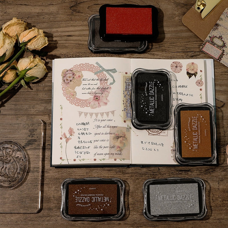 Metallic Large Rubber Stamp Pad - Journal - Stamprints 1