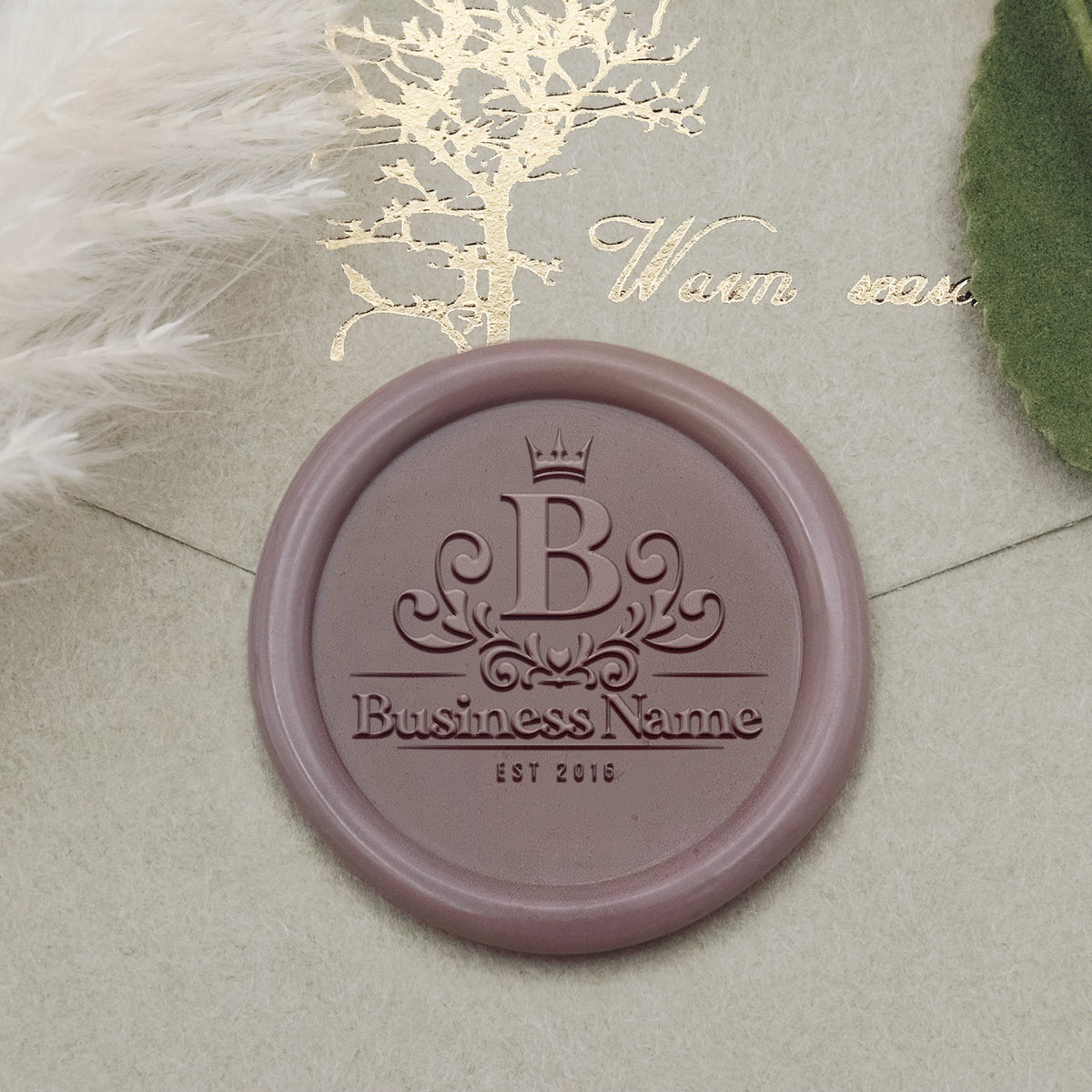 Custom Logo Wax Seal Stamp - Style 15-2