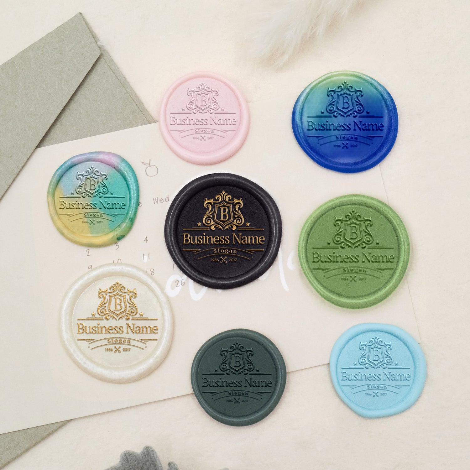 Custom Logo Wax Seal Stamp - Style 12-3