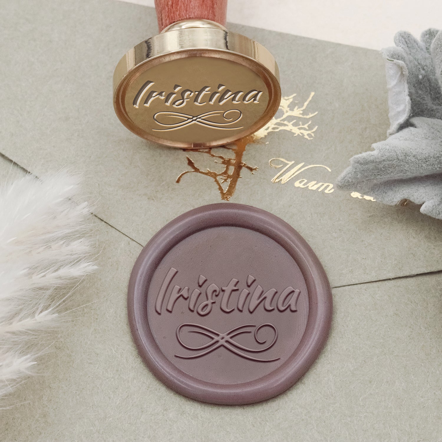 Custom Name Wax Seal Stamp (27 Designs) - Stamprints