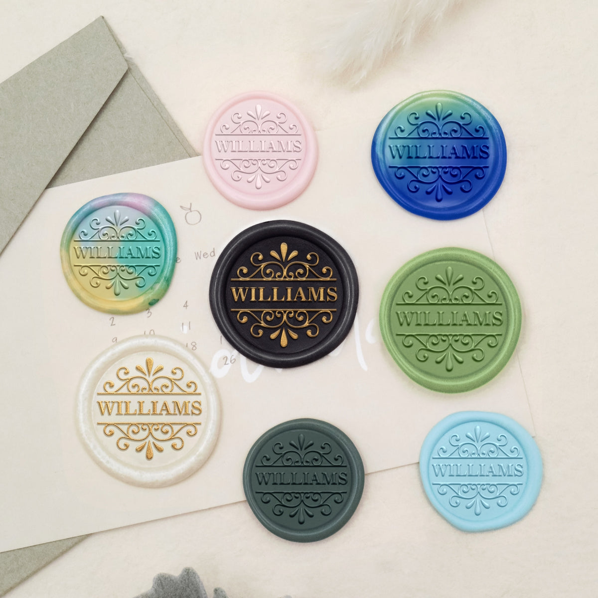 Custom Name Wax Seal Stamp (18 Designs)-7 3