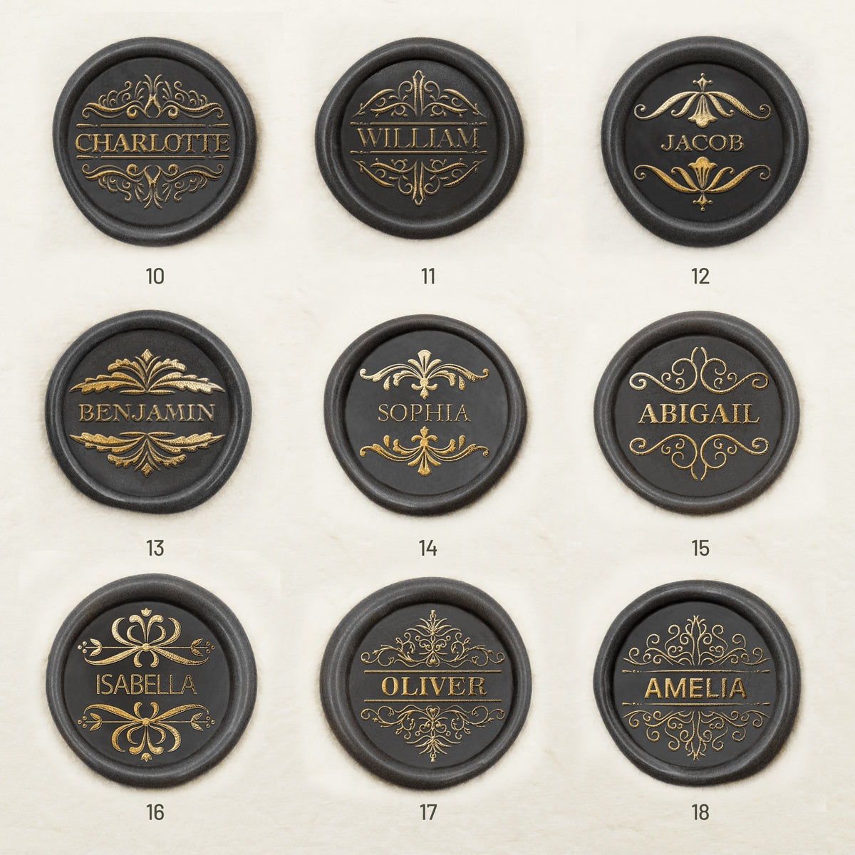 Custom Name Wax Seal Stamp (27 Designs) - Stamprints5
