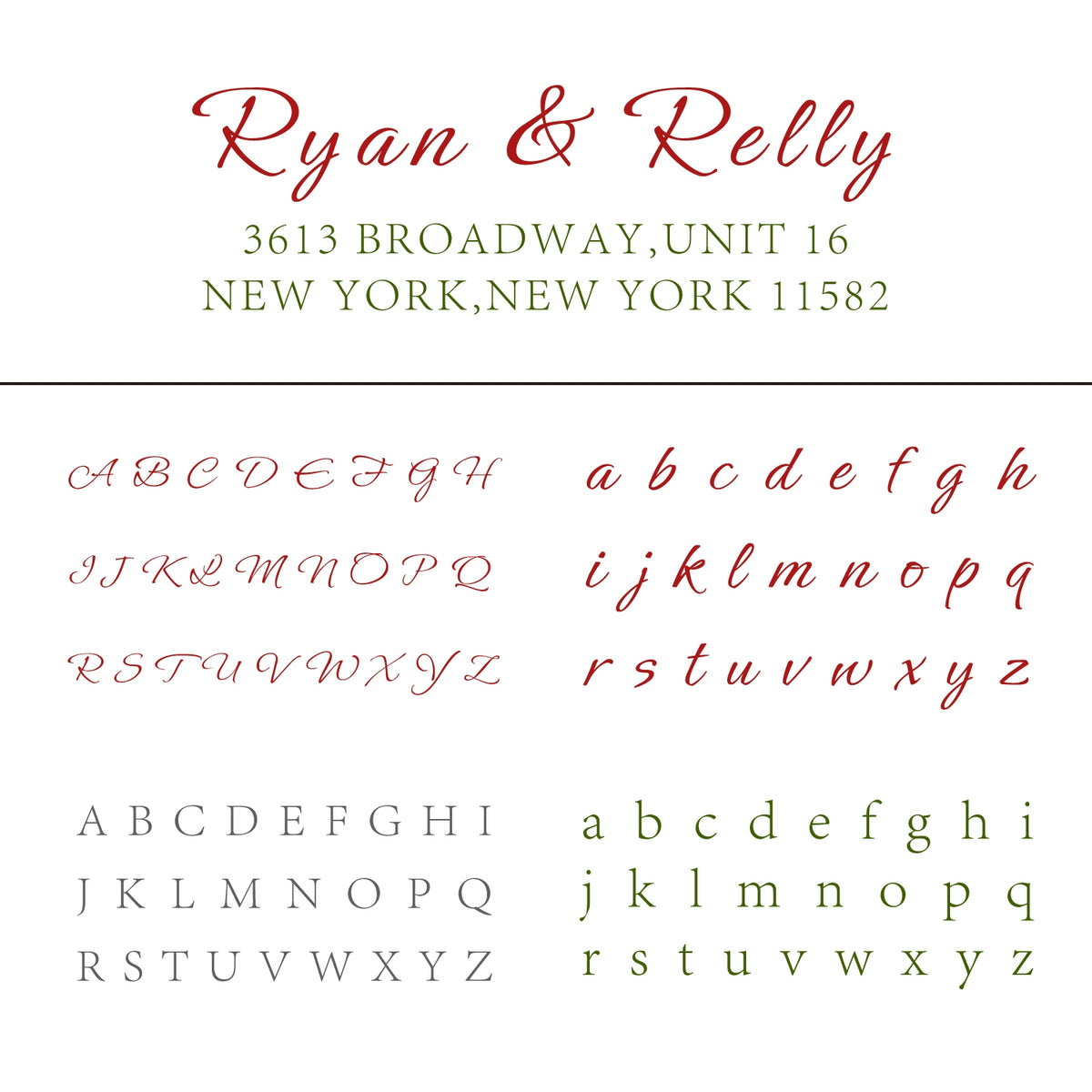 Custom Rectangular Handwriting Font Address Return Rubber Stamp - Style 6 