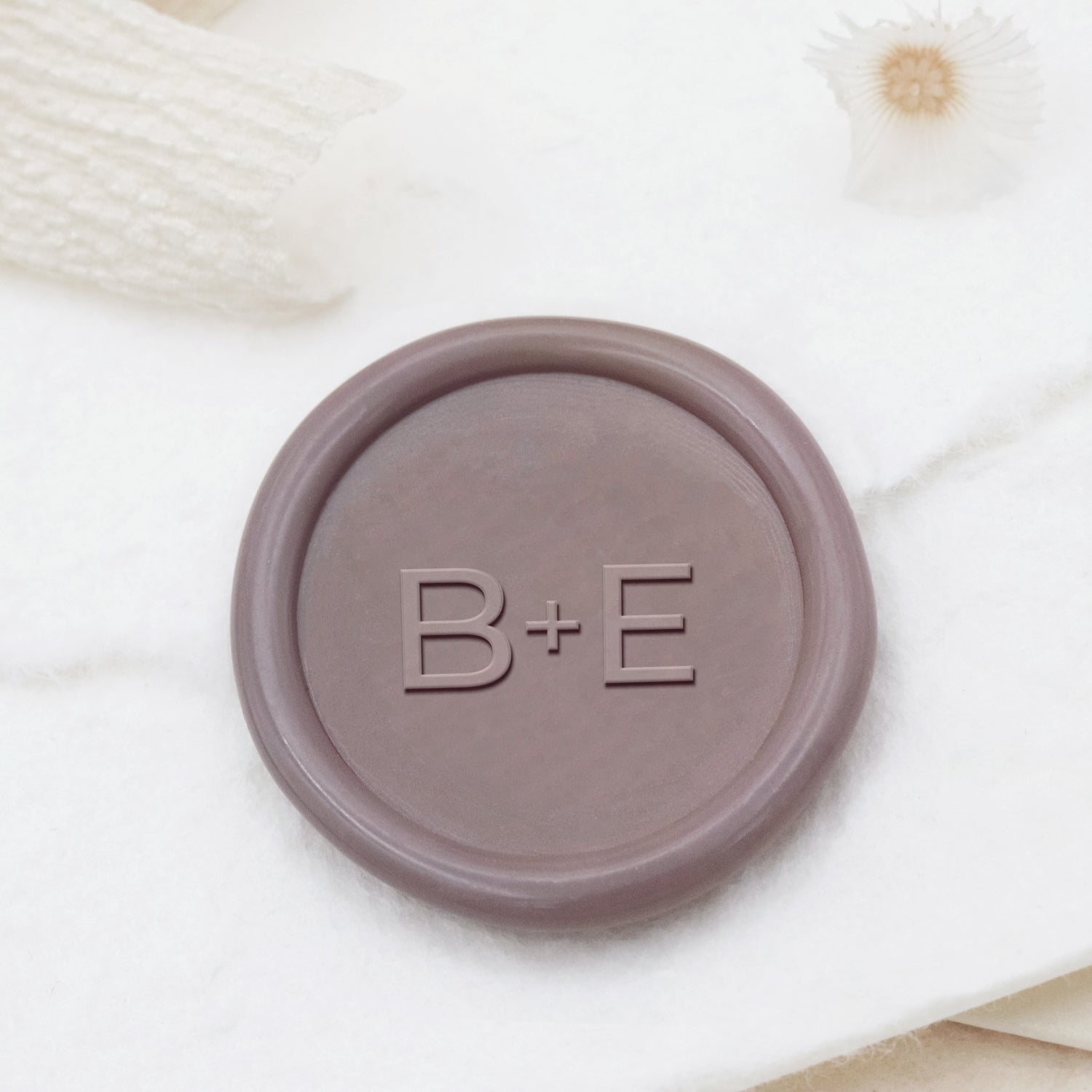 Custom Loving Heart with Horizontal Initials Minimalist Wedding Wax Seal Stamp-4 1