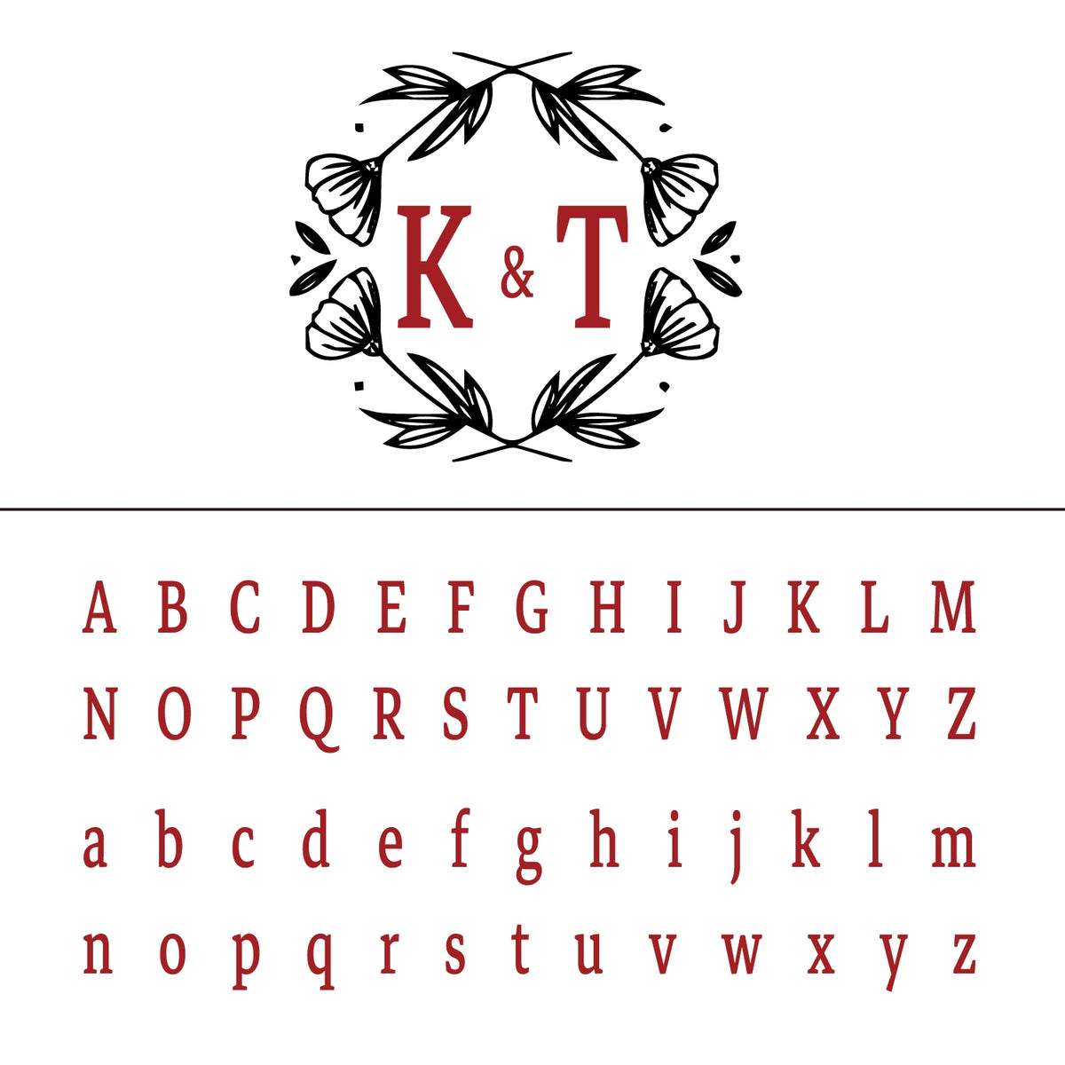Custom Poppy Wedding Monogram Wax Seal Stamp 20