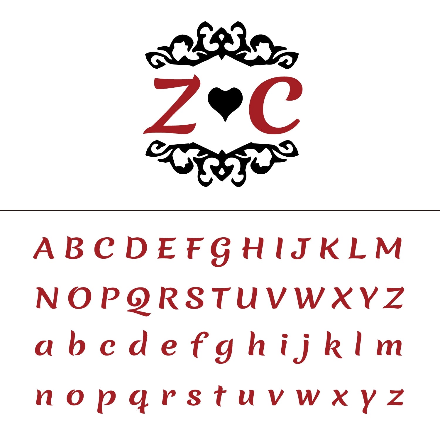Custom Vintage Heart Wedding Monogram Wax Seal Stamp 33