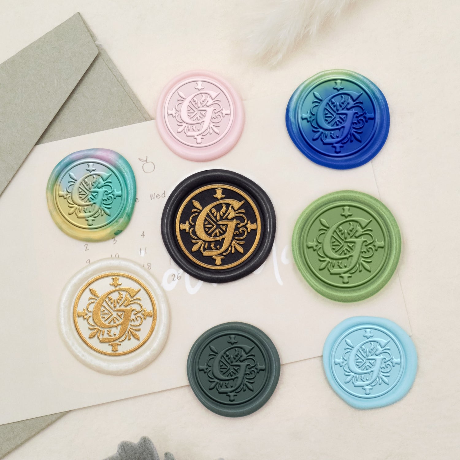 Iris Alphabet Wax Seal Stamp - G 3