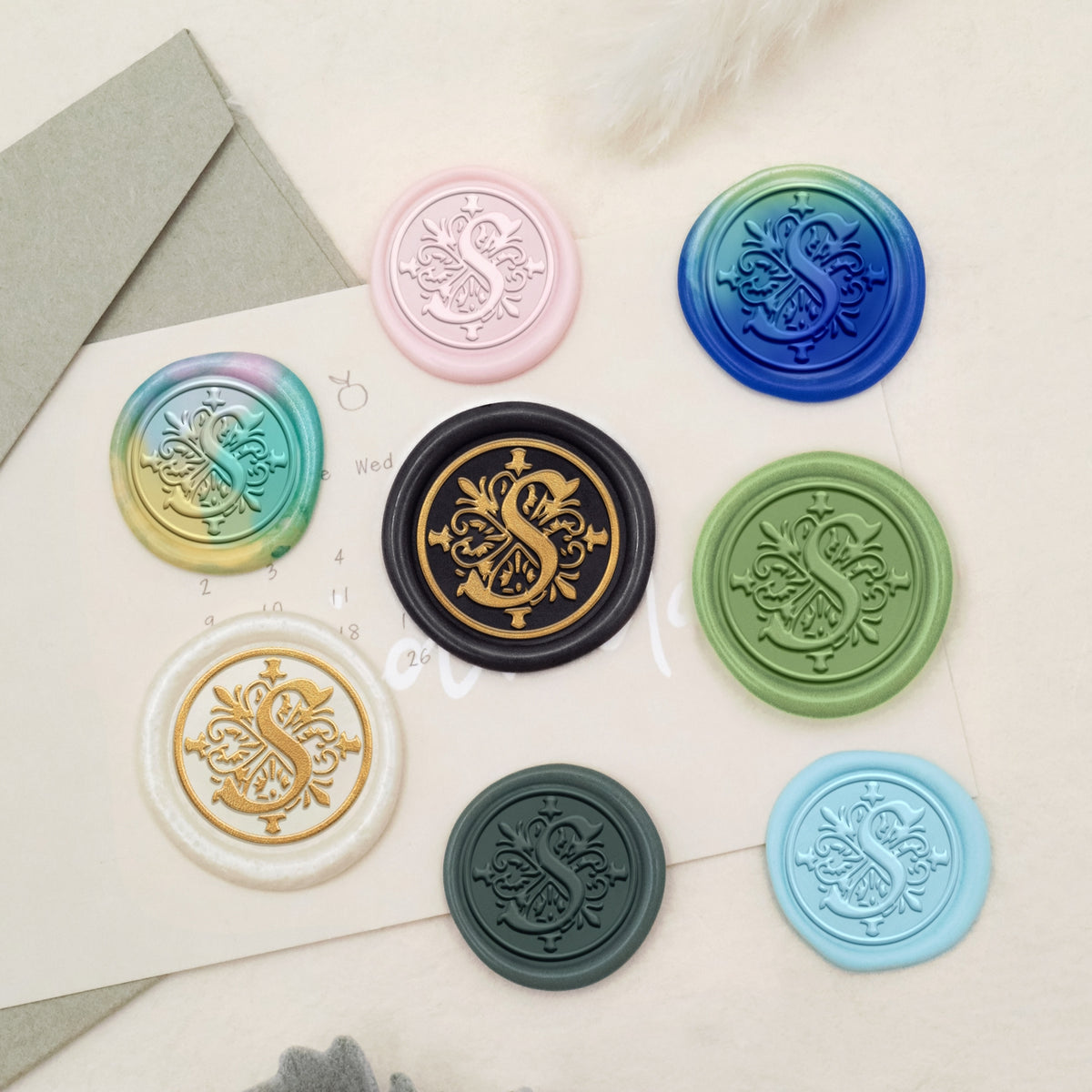 Iris Alphabet Wax Seal Stamp - S 3