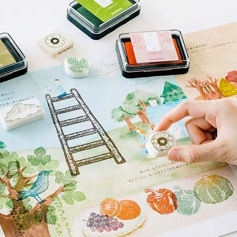 Japan Shachihata Oil Pigment Rubber Stamp Ink Pad b2