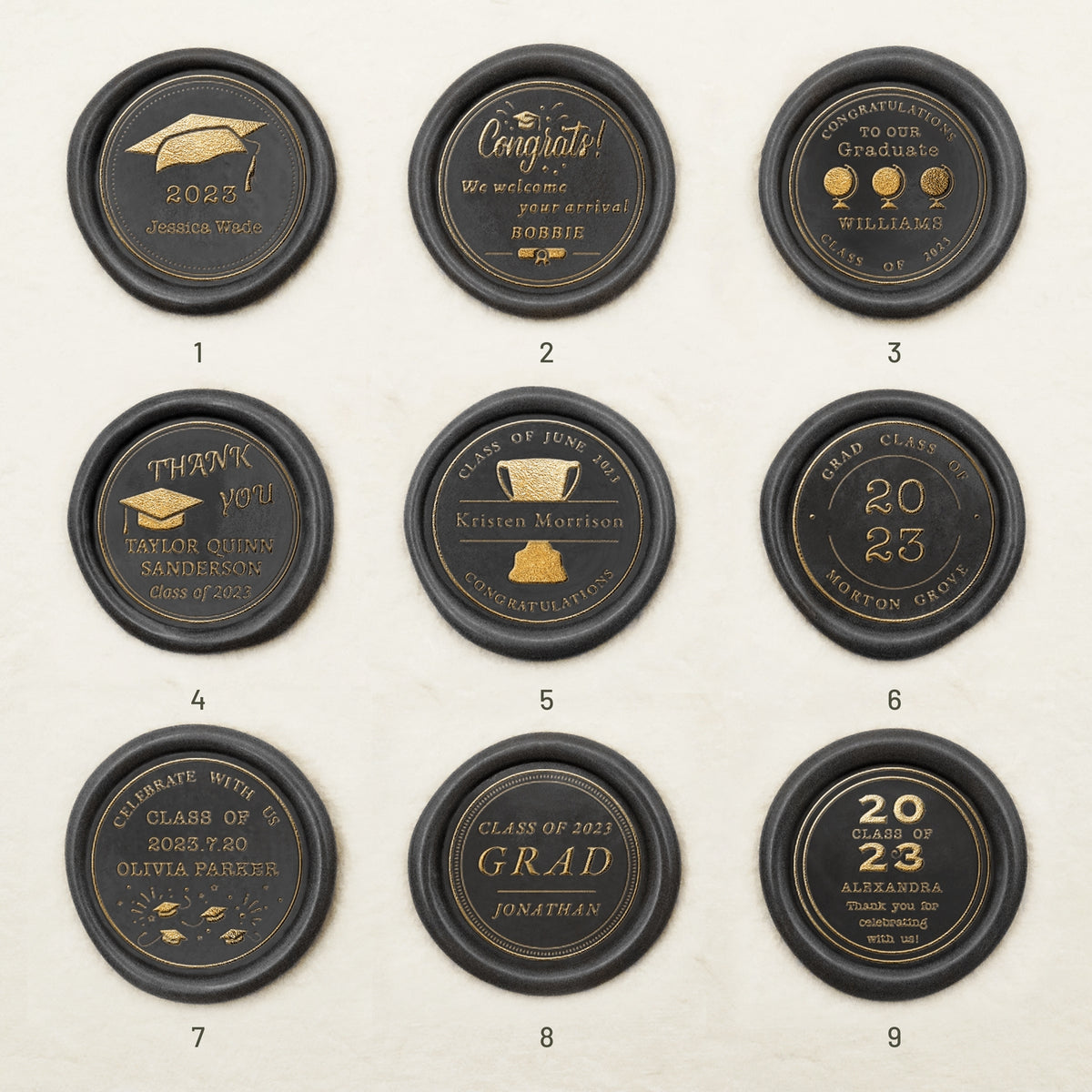 Custom Graduation Wax Seal Stamp (27 Designs)-sku1