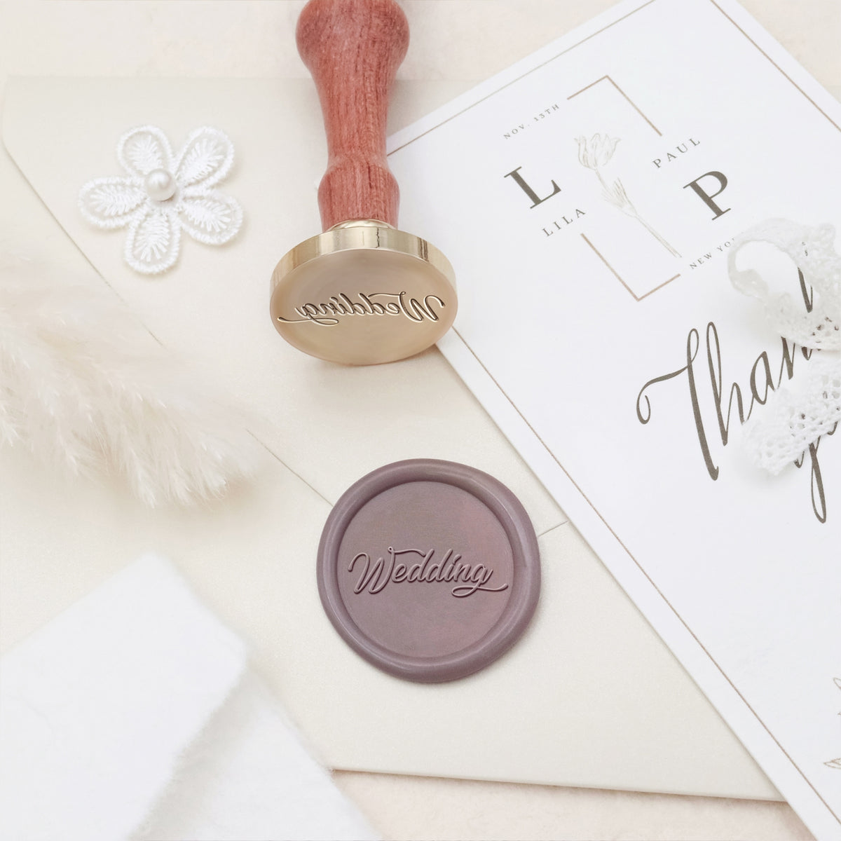 Wedding Invitation & Announcement Wax Seal Stamp (27 Designs)-2