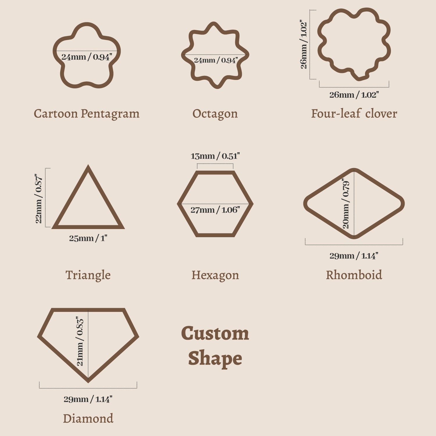 Custom Design Special-Shaped Wax Seal Stamp with Your Artwork - sku