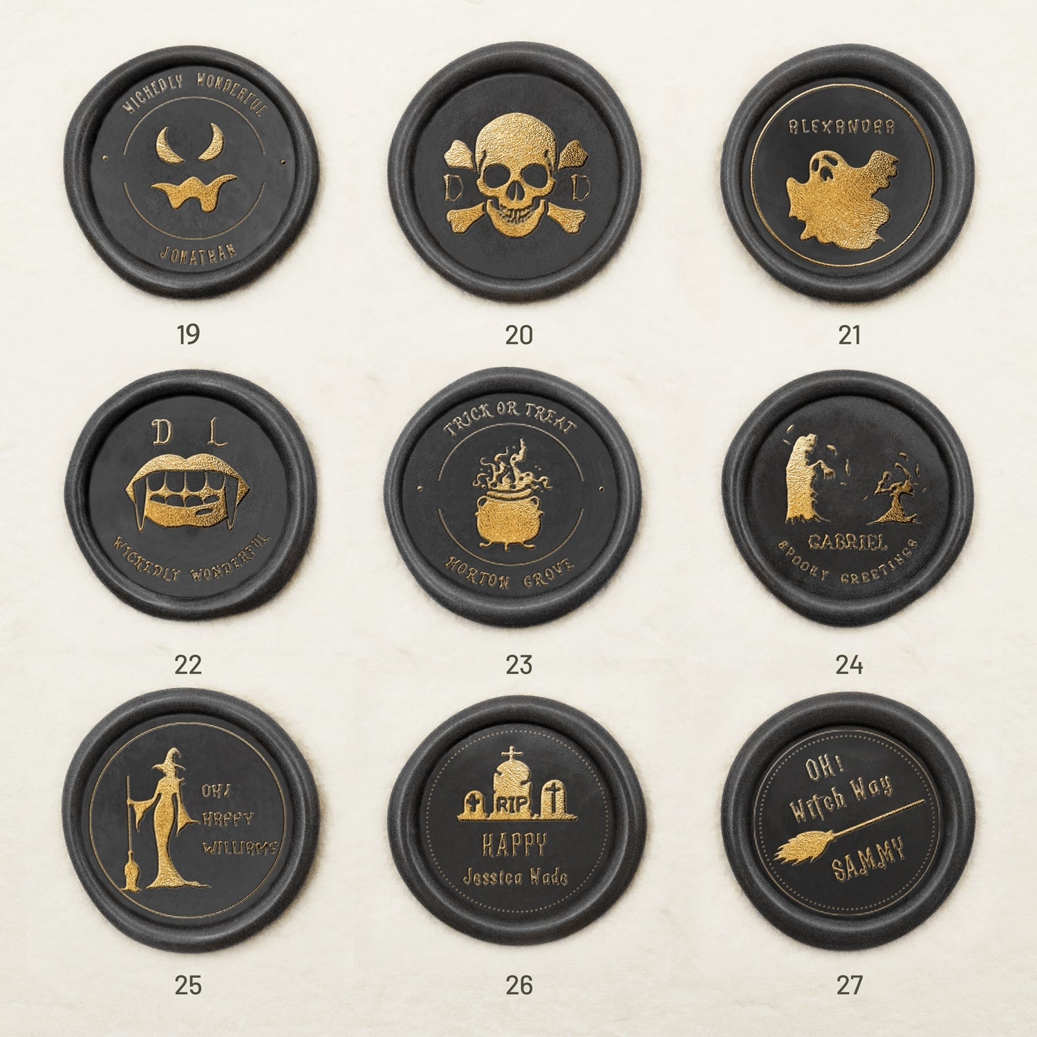Custom Halloween Name Wax Seal Stamp-sku3