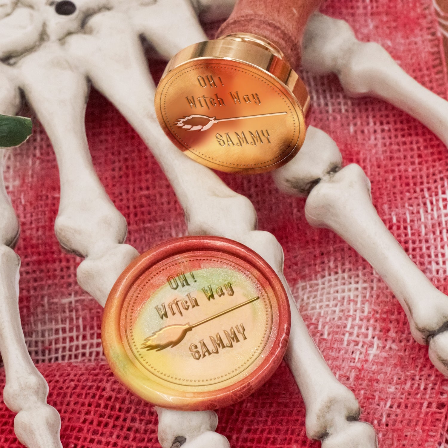 Custom Broomstick Halloween Name Wax Seal Stamp 5