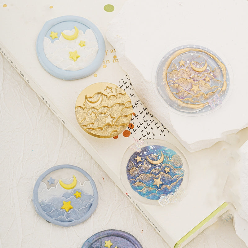 3D Relief Celestial Series Wax Seal Stamp - Insects, Butterflies, Whales a