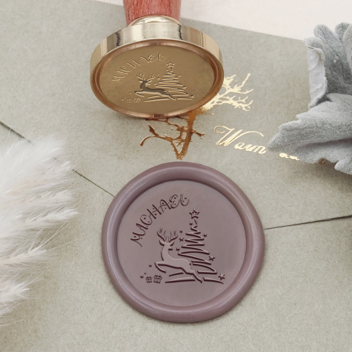 Custom Christmas Name Wax Seal Stamp (27 Designs) 2