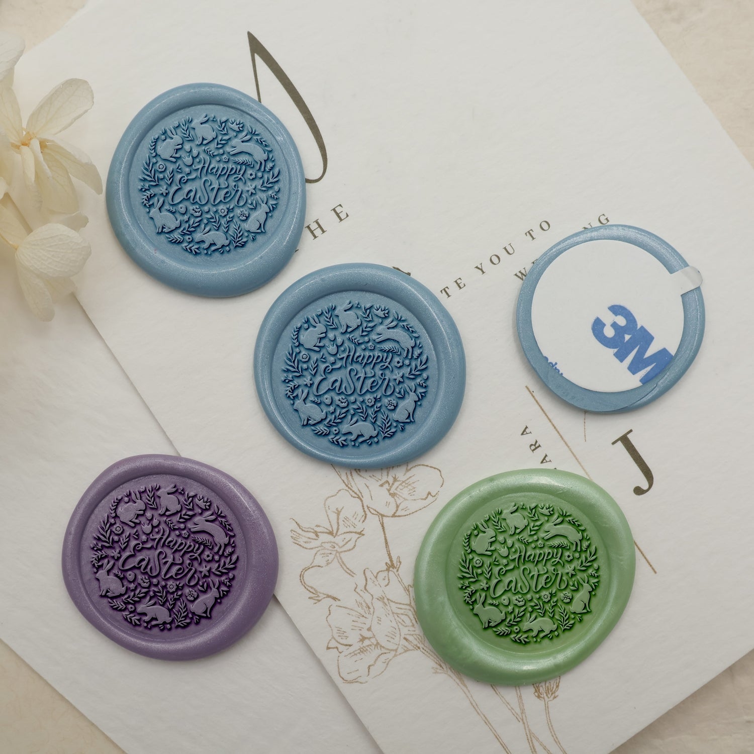 Rabbit on the Meadow Easter Wax Seal Stamp - Stamprints2