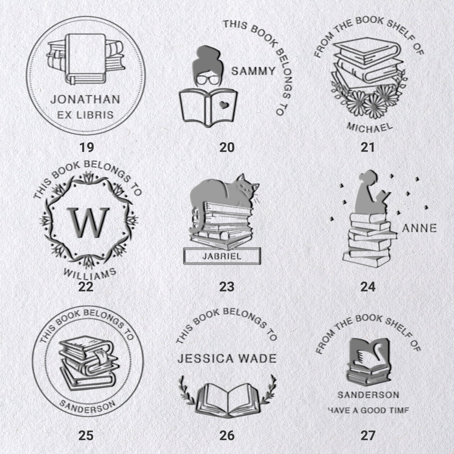 Custom Book Embosser (27 Designs) Custom Book Embosser (27 Designs)51