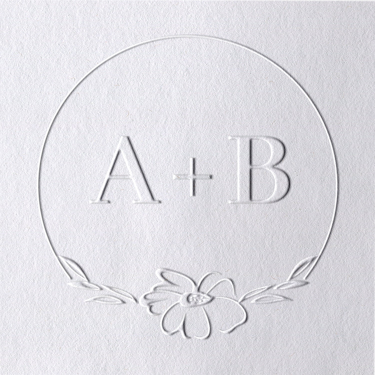 Custom Blossom Wedding Monogram Initial Embosser 101
