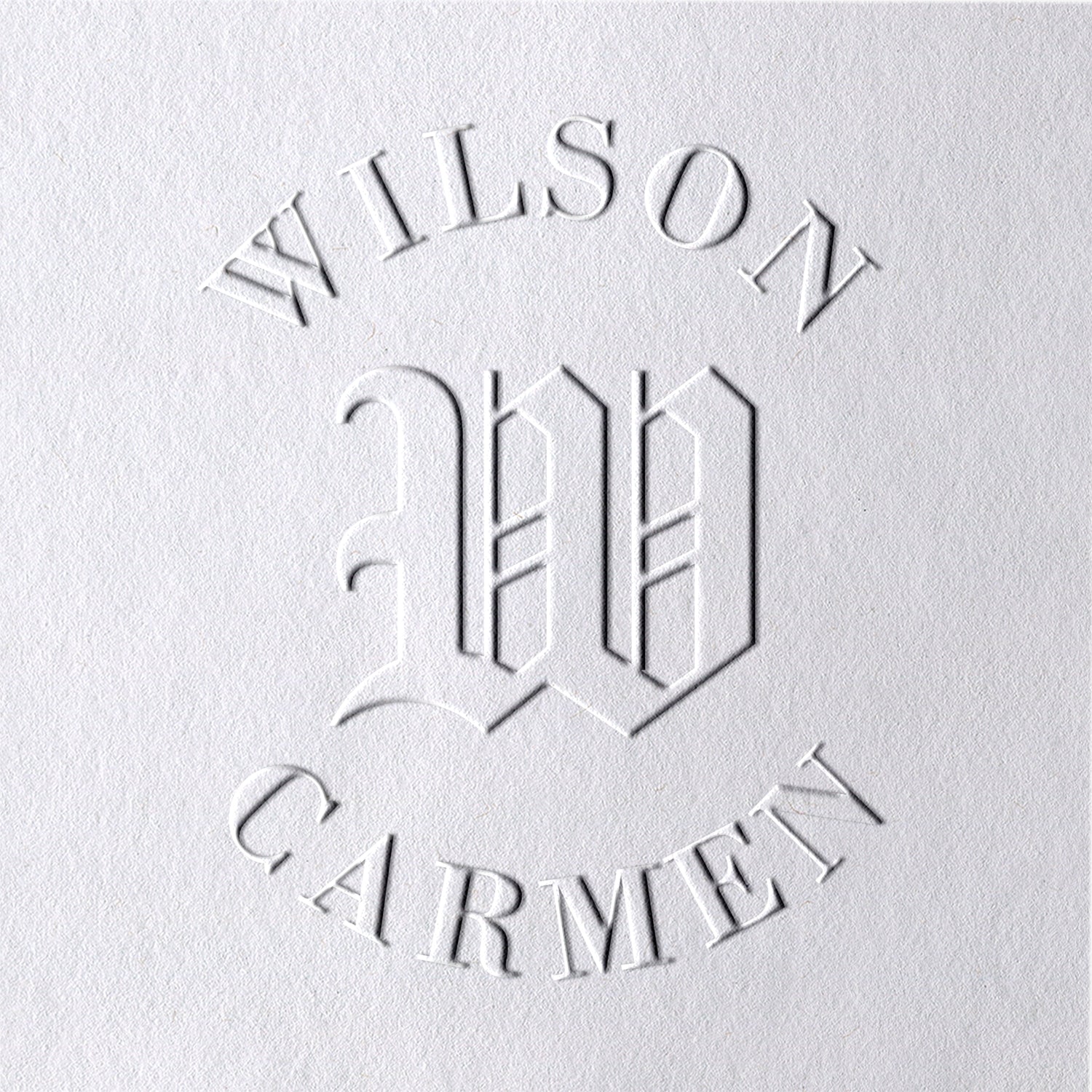 Custom Gothic Initial Name Embosser 211