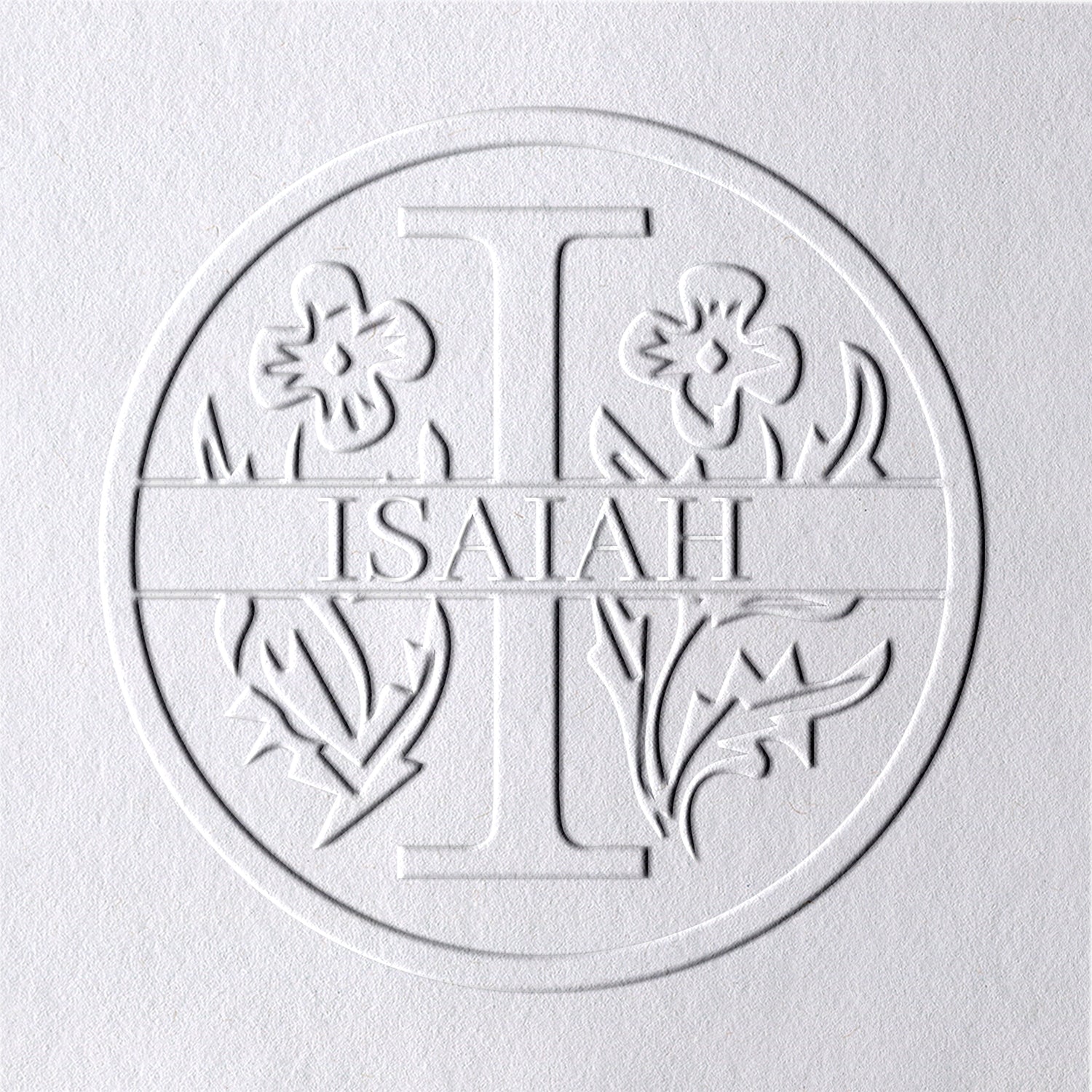 26 Letter Custom Floral Name Embosser - I I1