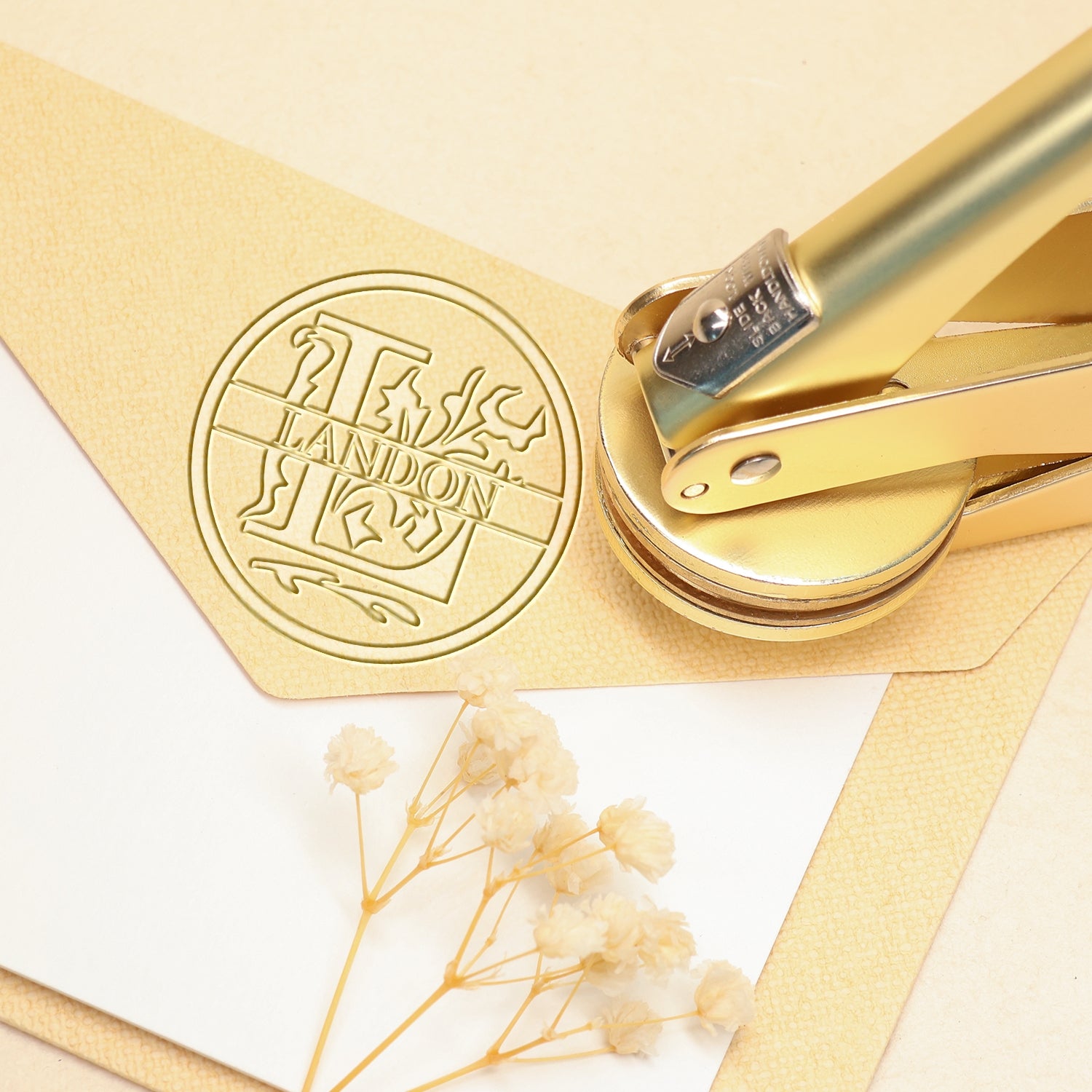 26 Letter Custom Floral Name Embosser - L L11