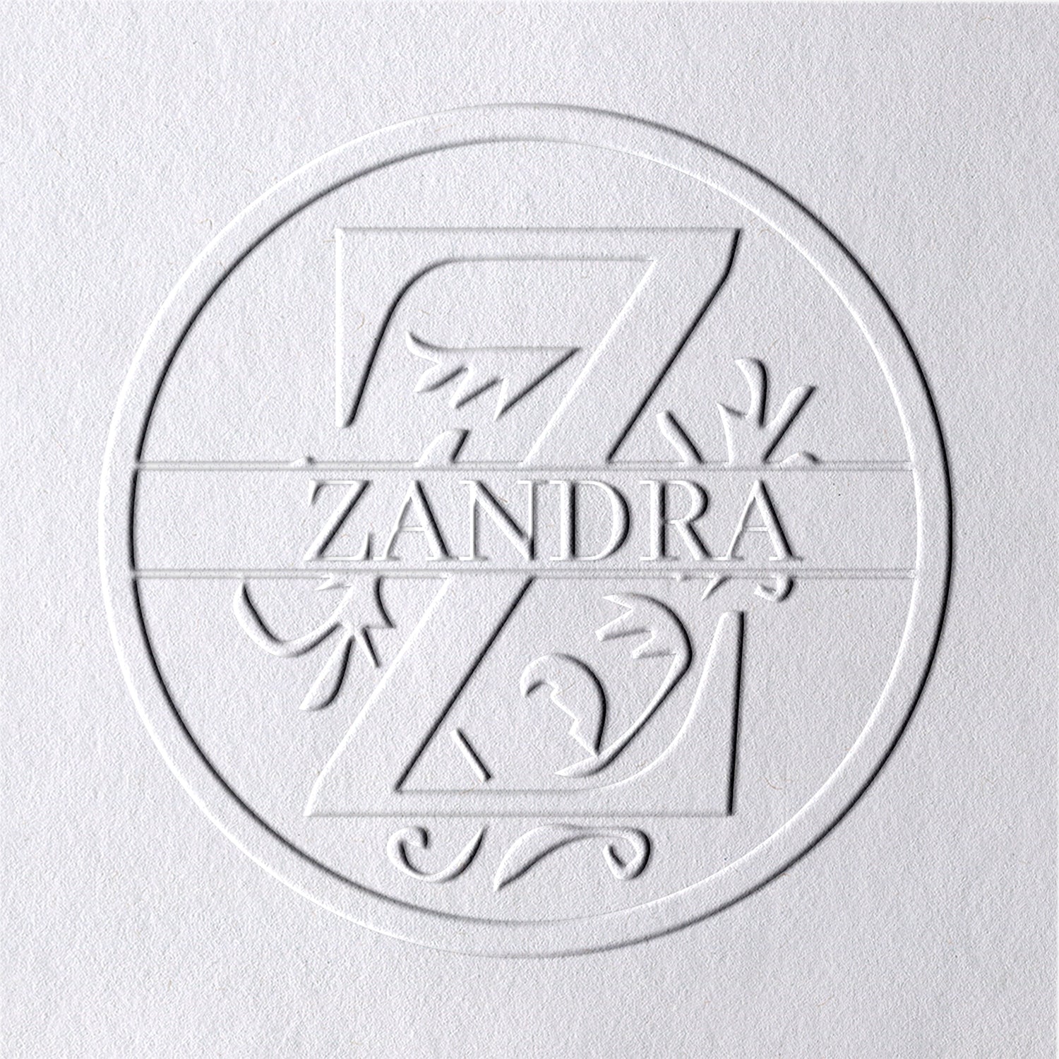 26 Letter Custom Floral Name Embosser - Z Z1