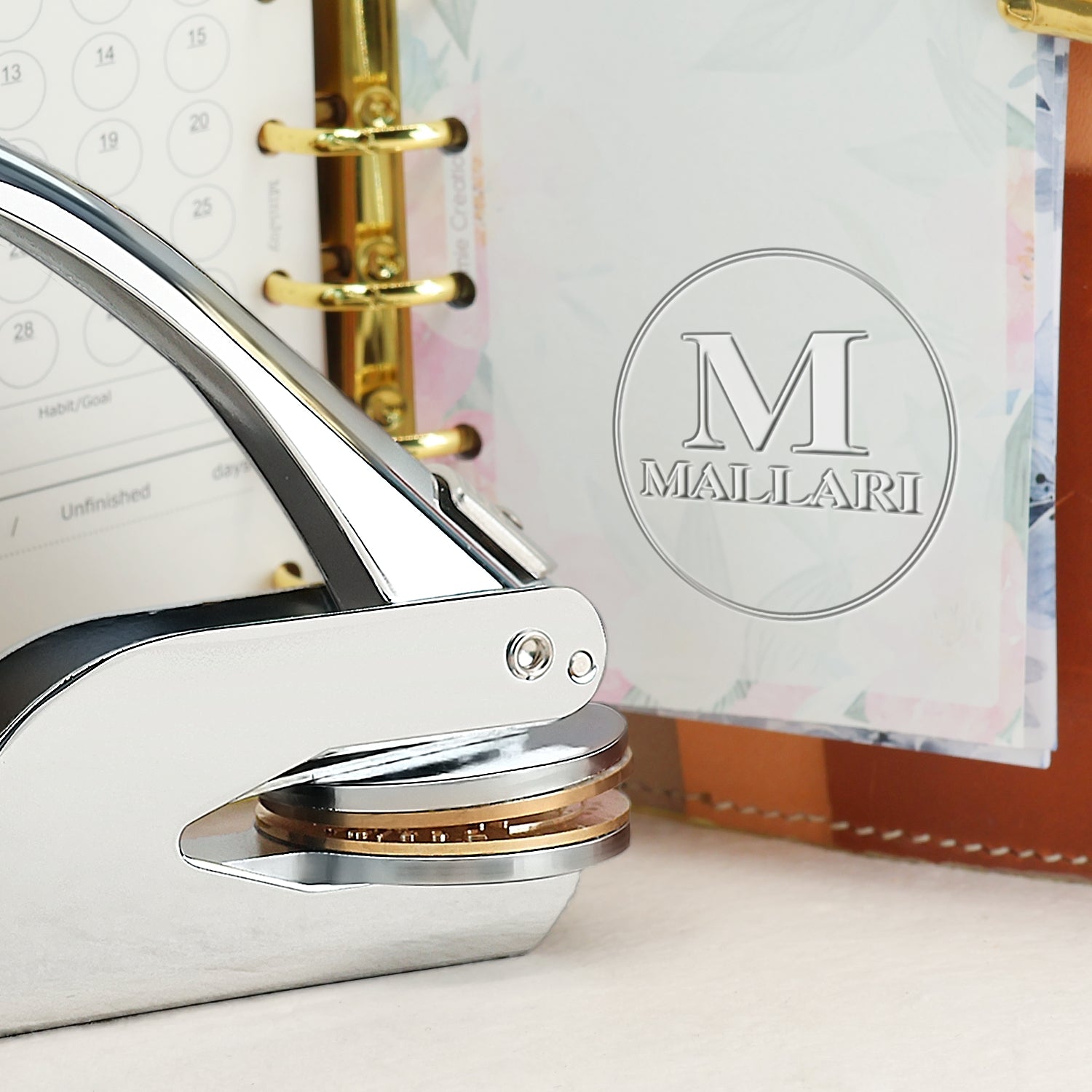 Custom Simple Initial Name Embosser 511
