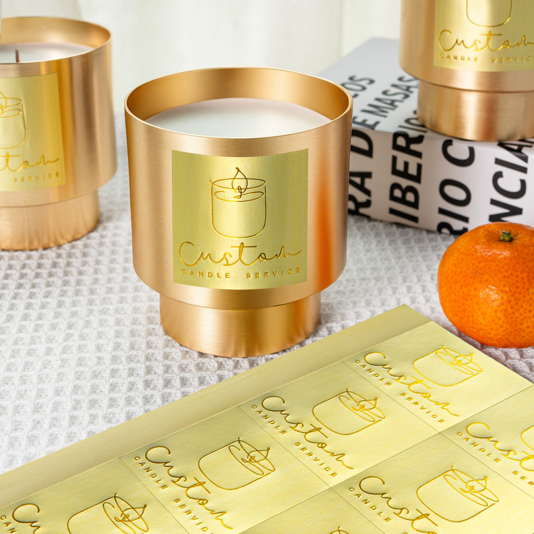 Custom Matte Metallic Foil Labels | Luxury Hot Stamped Stickers4