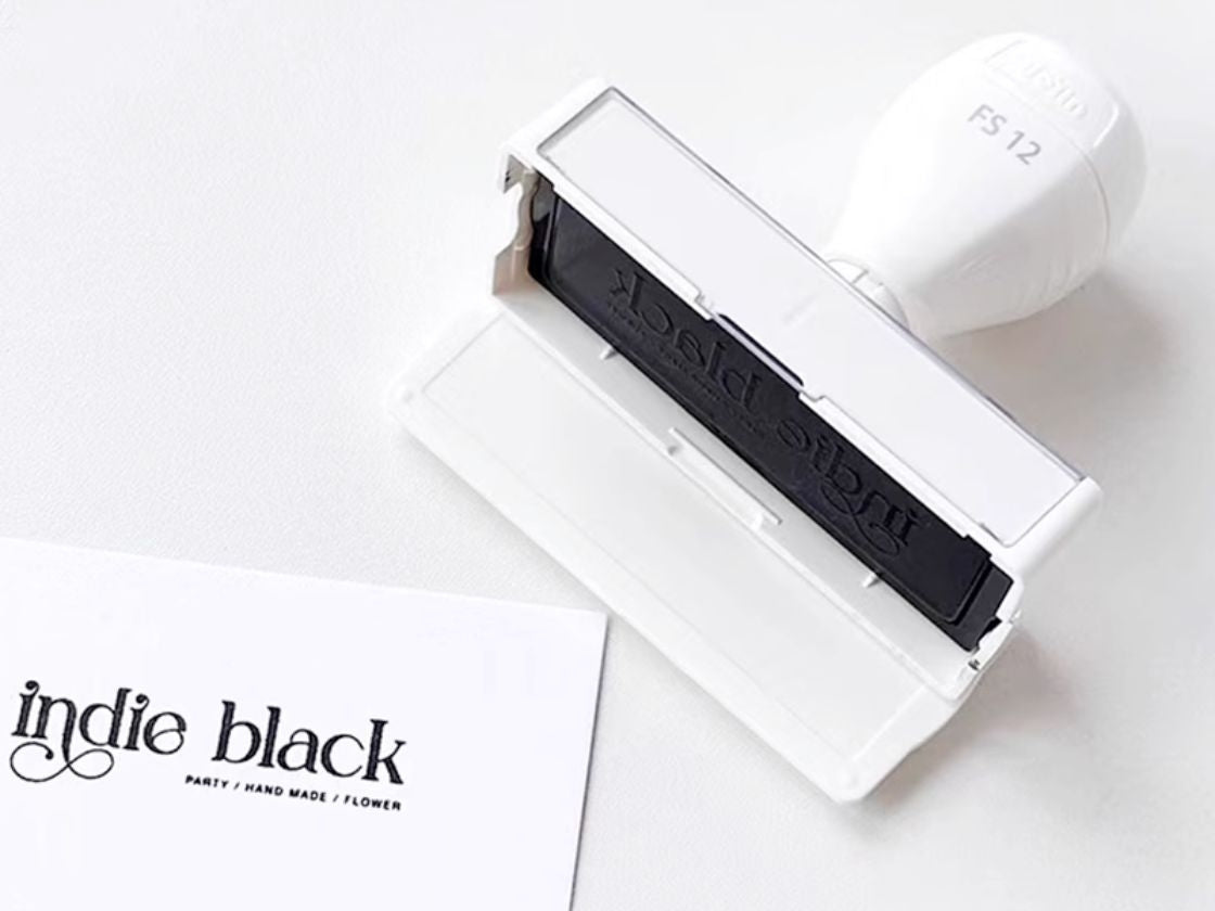 Custom Self Inking Rubber Stamp Branding Logo Portrait Image2