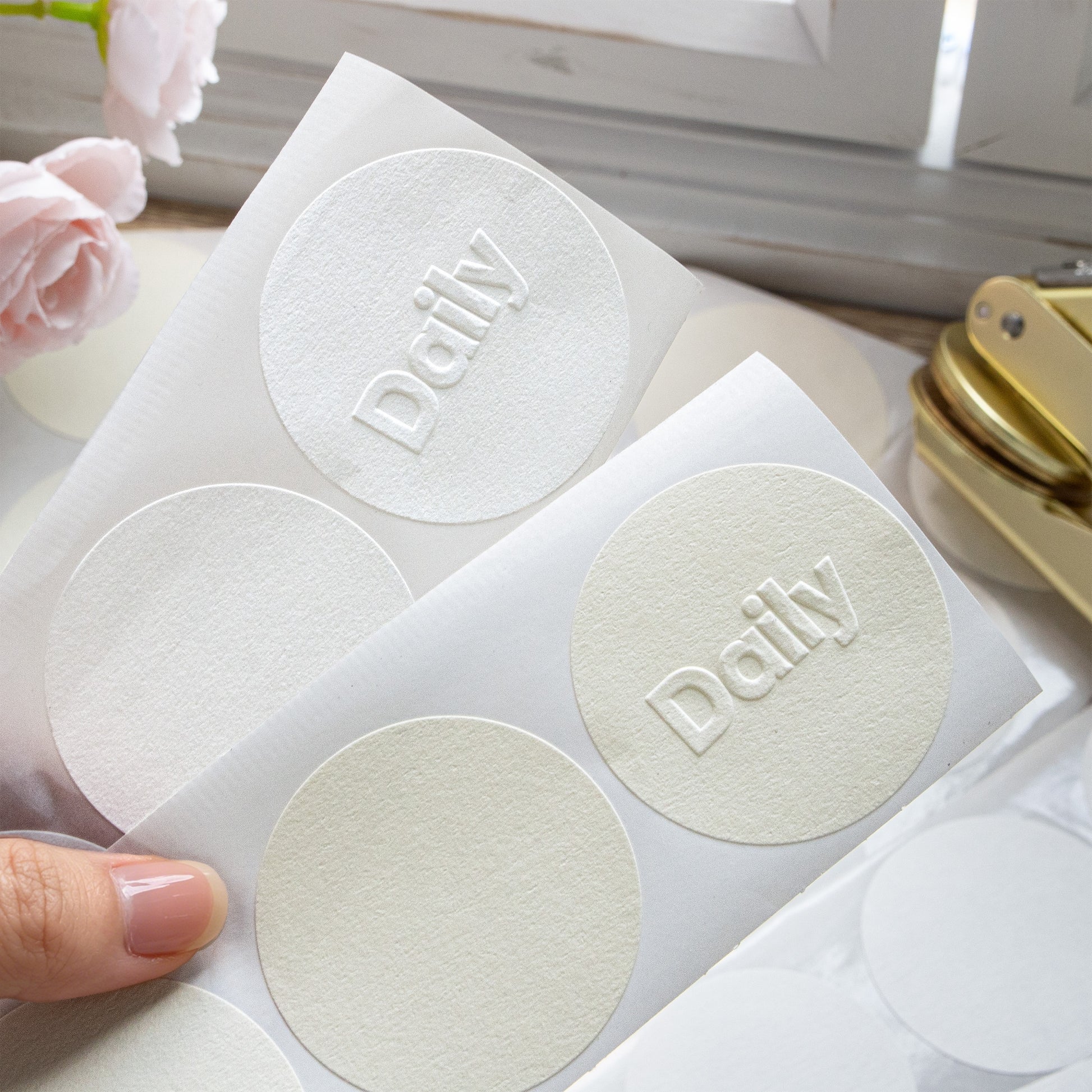 Blank Textured Embosser Stickers1