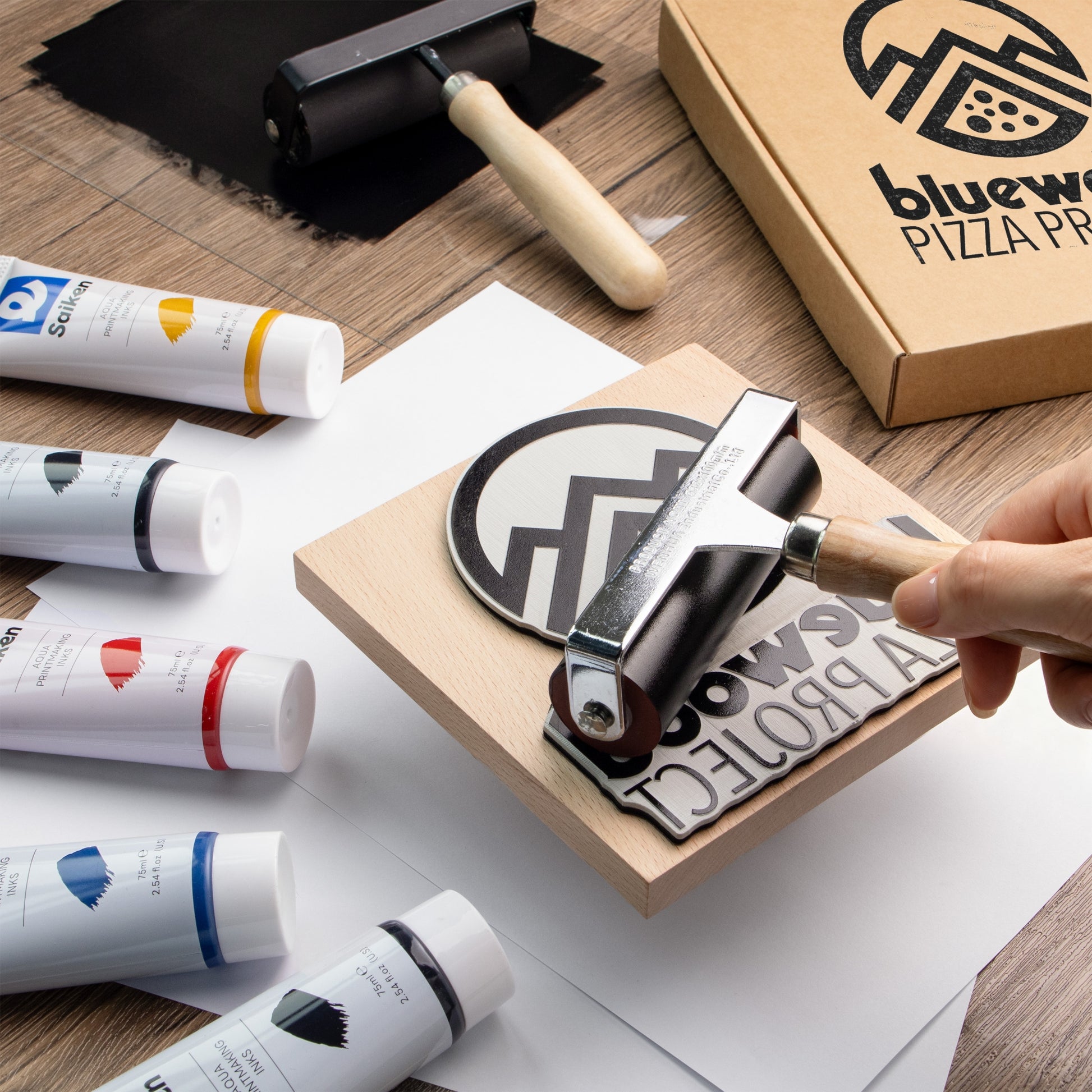 Brayer Roller Kit for Large Rubber Stamps7