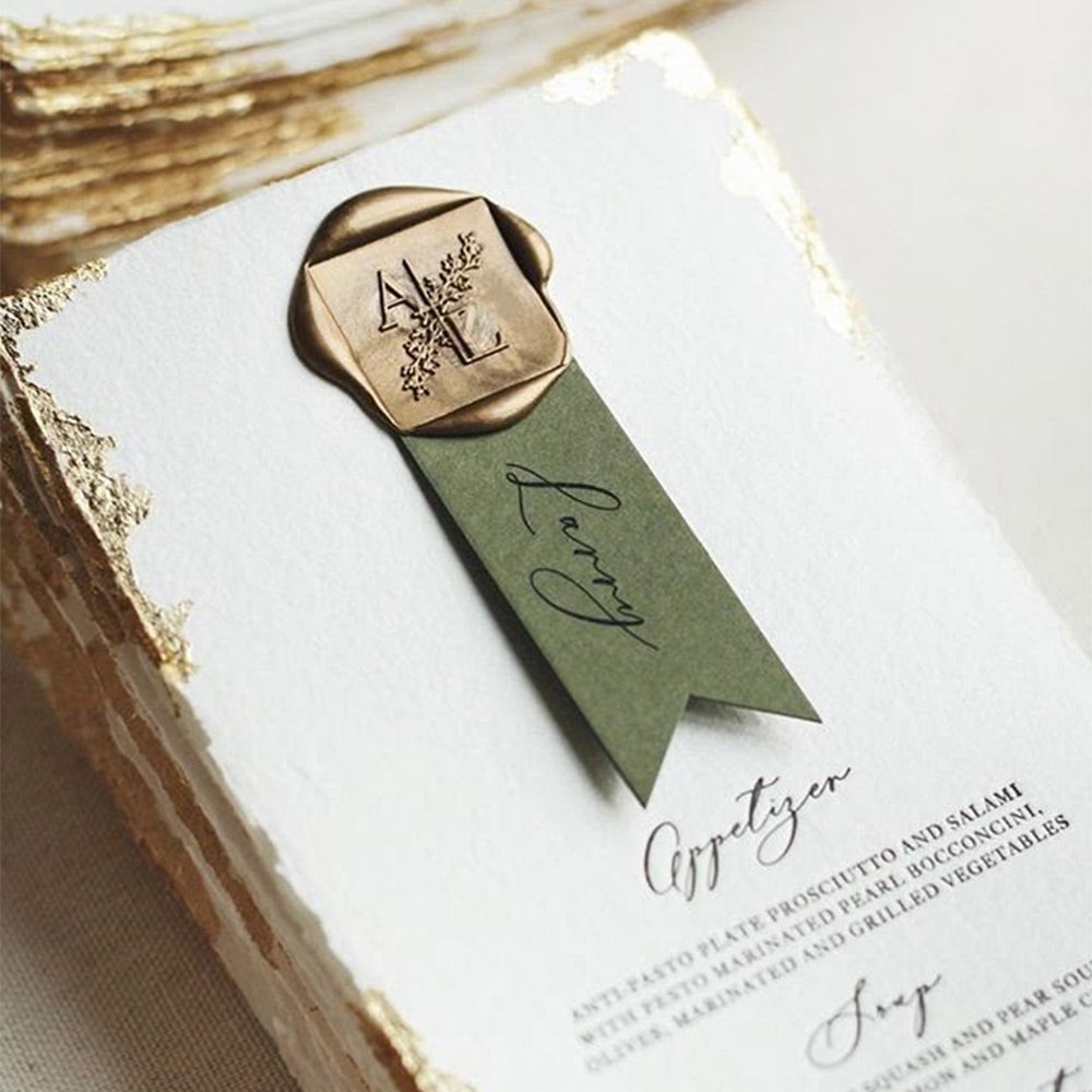 Custom Design Rectangular & Square Wax Seal Stamp with Your Artwork