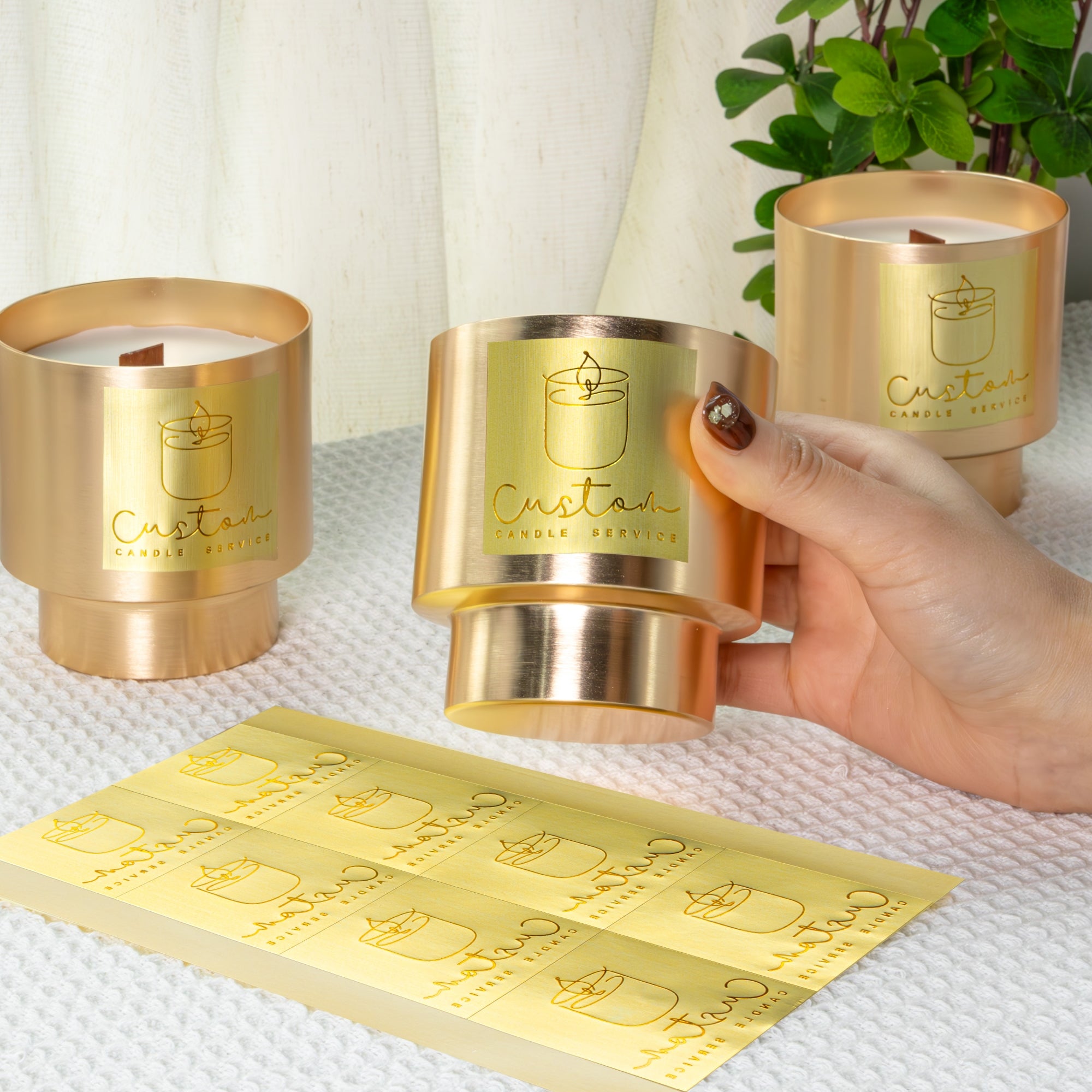 Custom Matte Metallic Foil Labels | Luxury Hot Stamped Stickers2