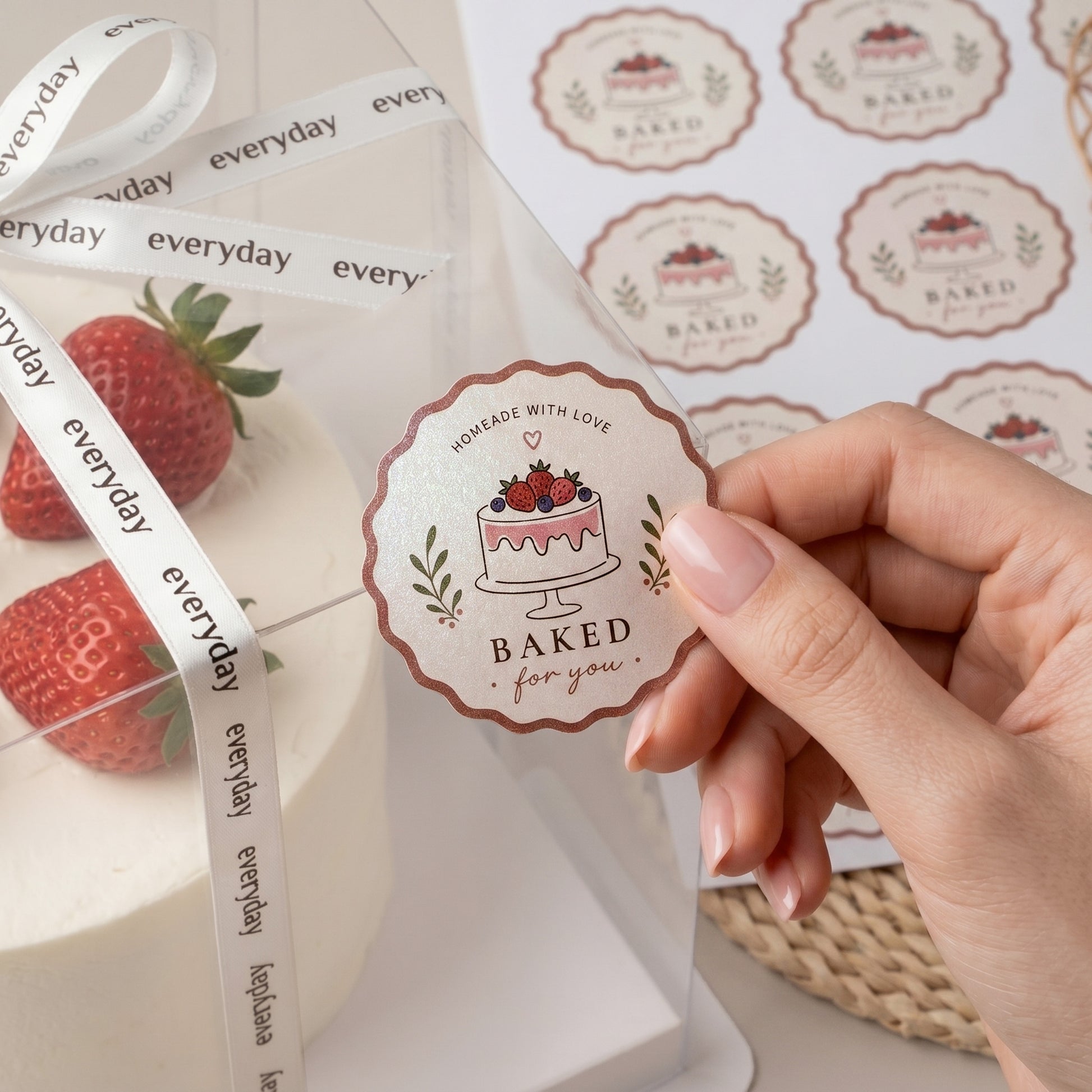 Custom Pearlescent Logo Stickers7