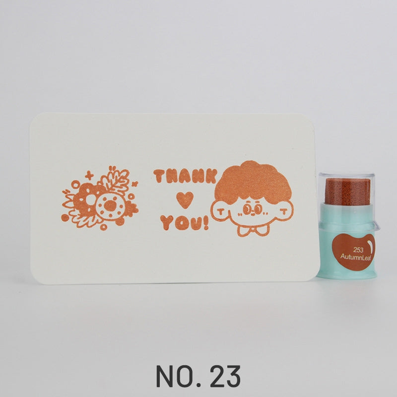 Cute Finger Cot Stamping Ink Pad (35 Colors)23