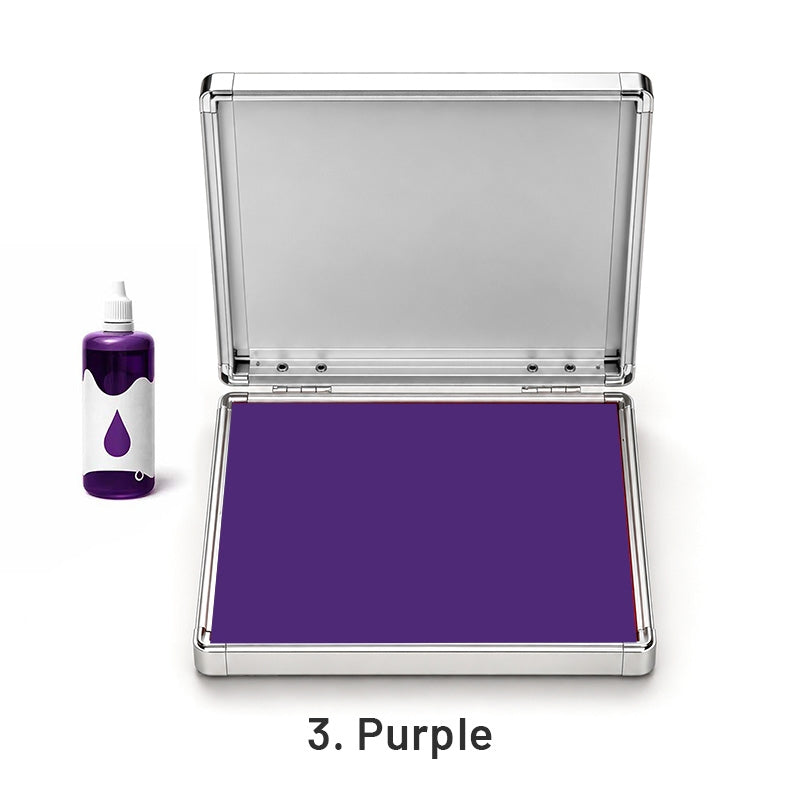 Extra Large Quick-Dry Multi-Color Ink Pad with Metal Case3