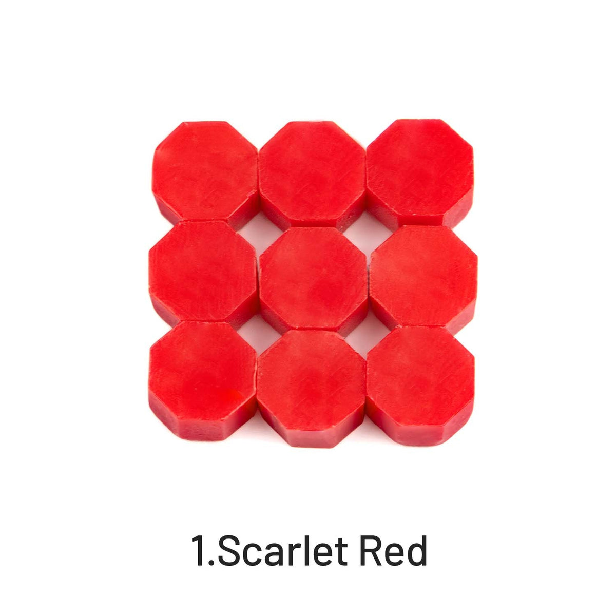 Octagon Sealing Wax Beads1.Scarlet Red