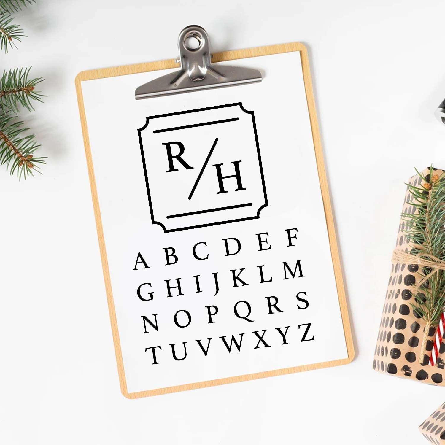 Retro Ticket Single Monogram Brass Ice Stamp for Bartender & Planner2