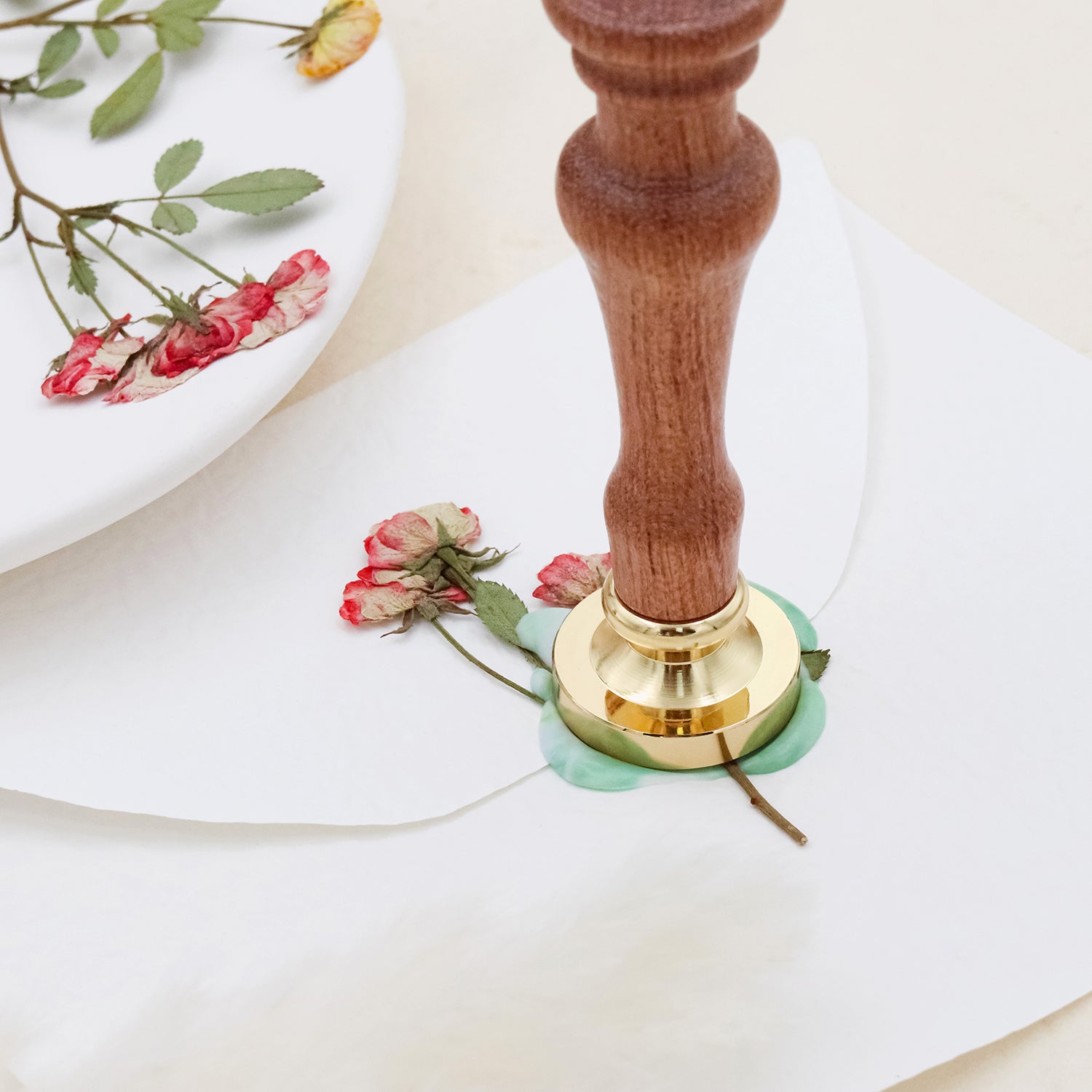 Stamprints Dried Pressed Spray Roses-2
